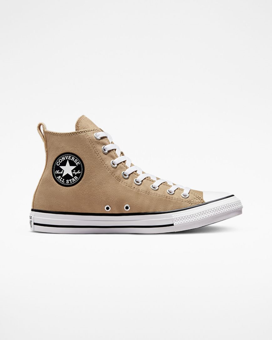 Tenisky Vysoke Converse Chuck Taylor All Star Woven Twill Panske Hnedožltý Čierne | SK AGP11N4